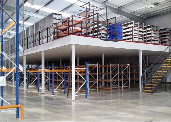 1000Kg / M2 H Beams Warehouse Rak Struktural Didukung Mezzanine